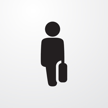 man with case icon illustration isolated vector sign symbolのイラスト素材
