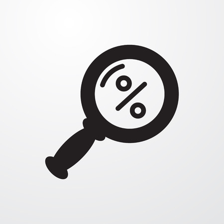 percent search icon illustration isolated vector sign symbolのイラスト素材
