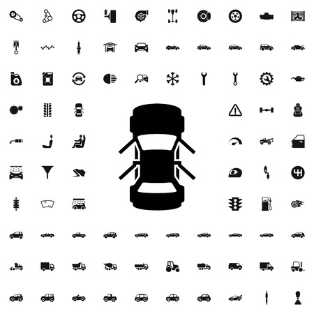 car with opened doors icon illustration isolated vector sign symbolのイラスト素材