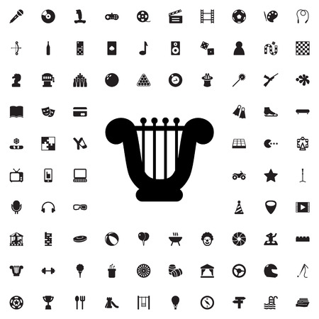 harp icon illustration isolated vector sign symbolのイラスト素材