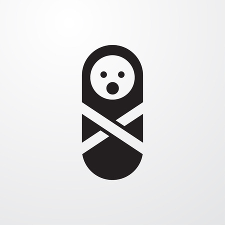 newborn child icon illustration isolated vector sign symbolのイラスト素材