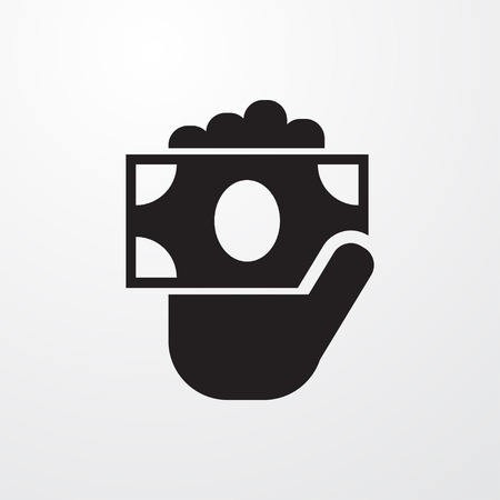 money in hand icon illustration isolated vector sign symbolのイラスト素材