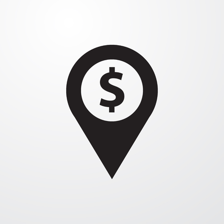 dollar location icon illustration isolated vector sign symbolのイラスト素材