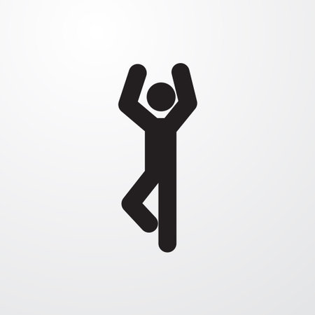 man doing exercises icon illustration isolated vector sign symbolのイラスト素材