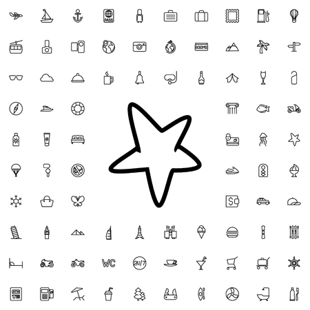 starfish icon illustration isolated vector sign symbolのイラスト素材