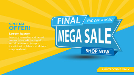 final mega sale banner for promotion, advertisement, web or othersのイラスト素材