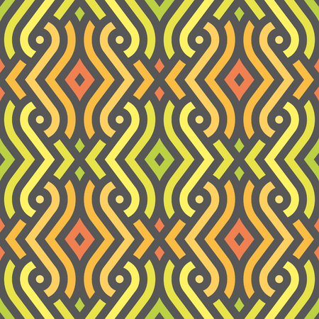 African. Decorative pattern for the background, tile and textiles.
It is assembled from modular parts. Vector. Seamless.のイラスト素材