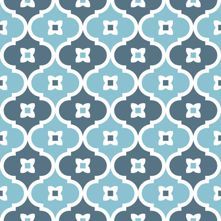 Decorative pattern for the background, tile and textiles. It is assembled from modular parts. Vector. Seamless.のイラスト素材