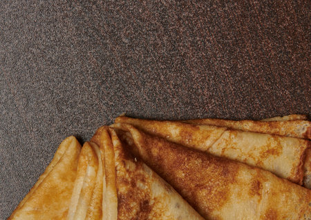 photo of pancakes on a wooden board close-up