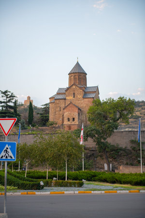 view of a small temple in the early morning. High quality photo