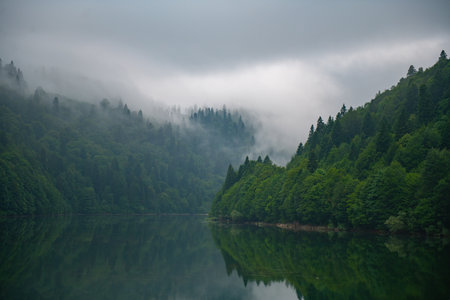 the Shaor reservoir in Georgia is very beautifulの写真素材