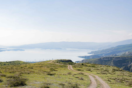 gorgeous view from the height of the mountains