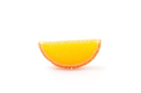 Candied fruit jelly ,isolated on white backgroundの写真素材