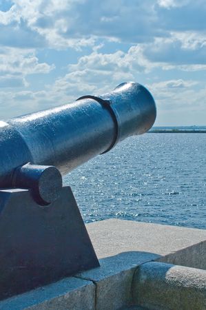 Old cannon  in Kronstadt,St-Petersburg,Russiaの写真素材