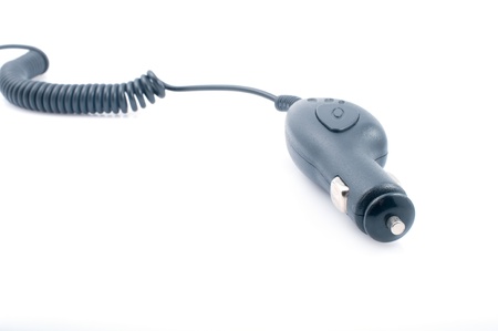 Car telephone charger isolated on white backgroundの写真素材