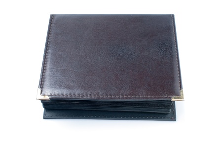 Closed  photo album isolated on white backgroundの写真素材