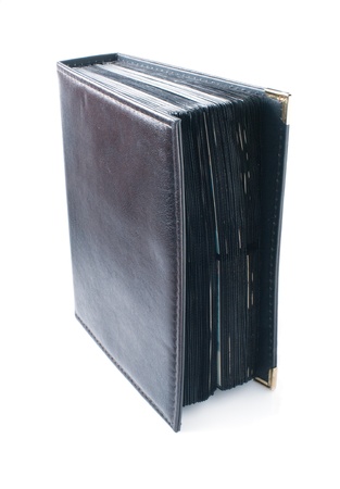 Closed  photo album isolated on white backgroundの写真素材