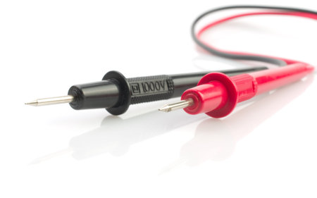 Red and black probe on white background.