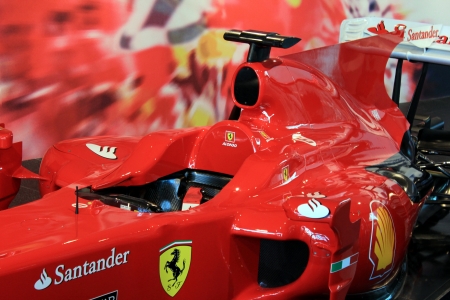 Display Car Alonso in Ferrari World Abu Dhabiのeditorial素材