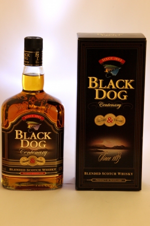 Grants Scotch Whiskey in Backlit White isolated backgroundのeditorial素材