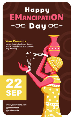 Happy Emancipation Day, free women. Perfect for eventsのイラスト素材