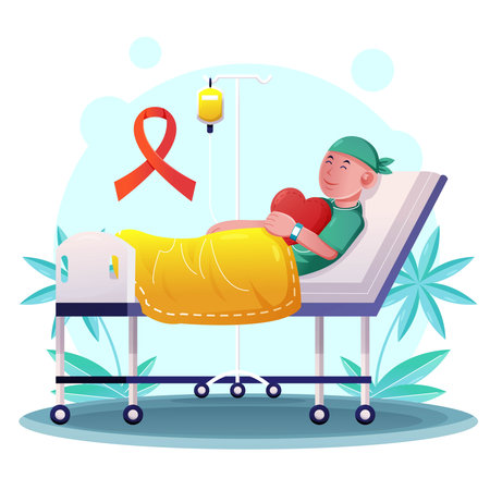 Child suffering from cancer is sleeping soundlyのイラスト素材