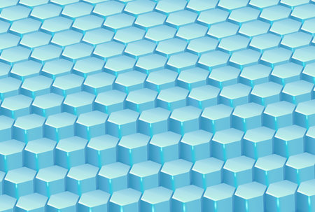 Blue hexagon pattern background texture 3d vectorの写真素材