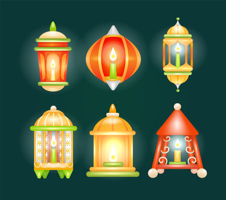 3d lantern, perfect for design elementのイラスト素材