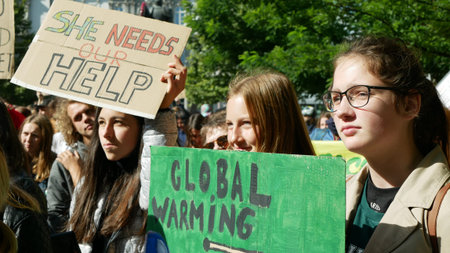 BRNO, CZECH REPUBLIC, SEPTEMBER 20, 2019: Friday for future, demonstration against climate change,...