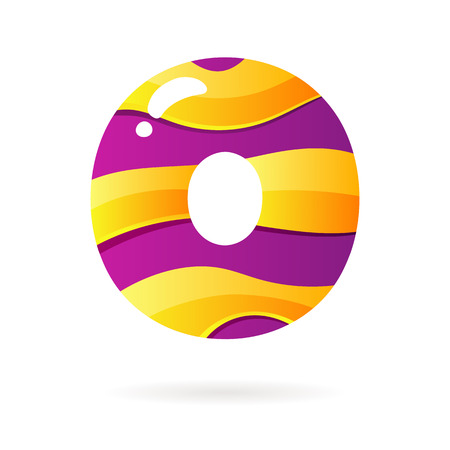 Letter O color sign. Vector design template element for your application or companyのイラスト素材