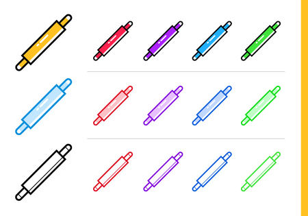 Modern line icon ROLLING PIN of bakery, cooking. Premium quality outline symbol for web graphics and printのイラスト素材