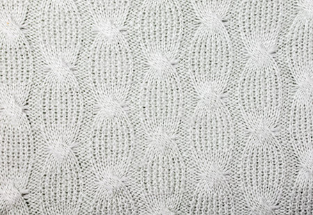 Soft woolen knitted texture close-up