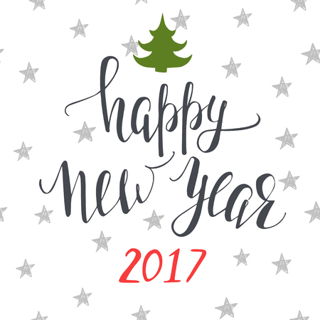 "Happy New Year" Template with modern letteringのイラスト素材