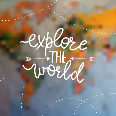 Travel template with quote.のイラスト素材