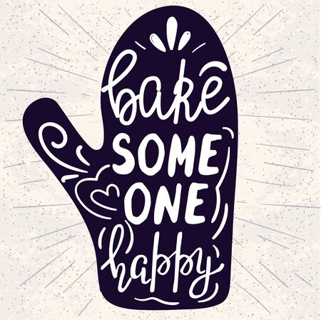 Kitchen poster template with funny saying about food.のイラスト素材