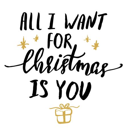 Christmas template with hand lettering.のイラスト素材