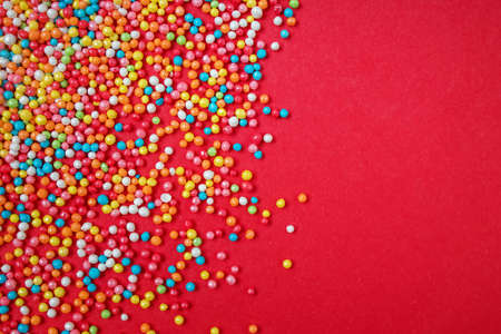 Sugar sprinkle dots, decoration for cake and bakeryの写真素材
