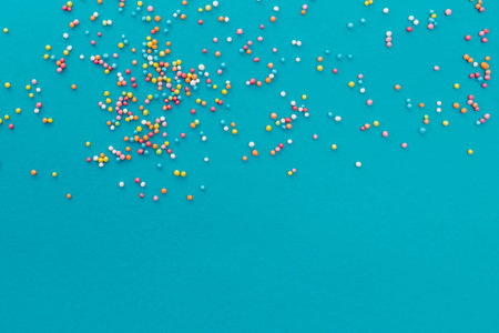 Colorful sprinkles making a frame