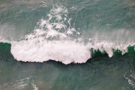 Powerful big wave, Pacific ocean, California coast