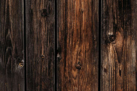 Dark natural brown wooden background. Textureの写真素材