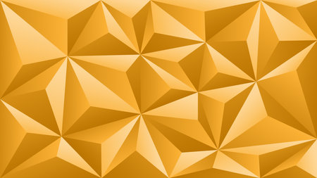 3d background with geometric yellow triangular texture. Low poly modern style background for poster, cover, banner, web, brochure, ad, etc.のイラスト素材