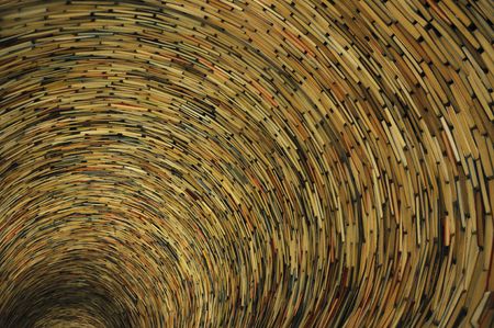 This is inside large column from books.の写真素材