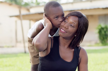 woman is very proud of her childの写真素材