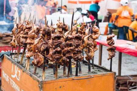 Another good technical chicken cooking in Ivory Coast called Expired CHICKEN KNIの写真素材