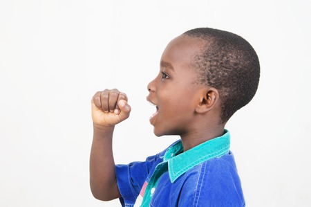 This child to scream Decided to Be Heard.の写真素材