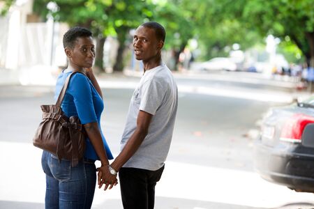 portrait of young african couple.の写真素材