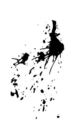 Spray paint brush, splatter patterns, texture, ink drop on vector.のイラスト素材