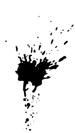 Spray paint brush, splatter patterns, texture, ink drop on vector.のイラスト素材