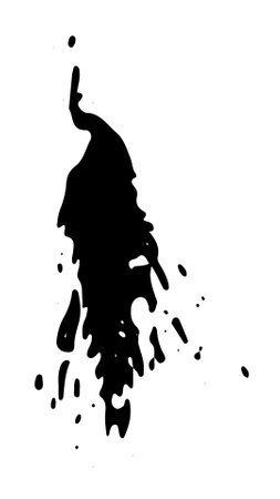 Spray paint brush, splatter patterns, texture, ink drop on vector.のイラスト素材