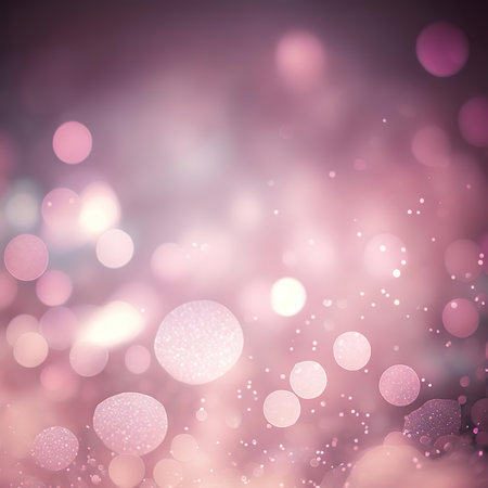 A blurry photo of pink and white lights created with Generative AI technologyの素材